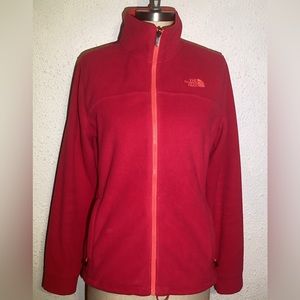The north face pink fleece zip up jacket size medium